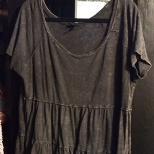 Torrid Dark Gray Tiered Top